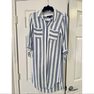 Linen Dress 3/4 Tie Sleeve - Size Large